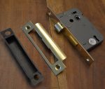 Brass Finish Reversible 3 Lever Sash or Mortise Lock 63mm - 2-1/2" Eclipse (70010)